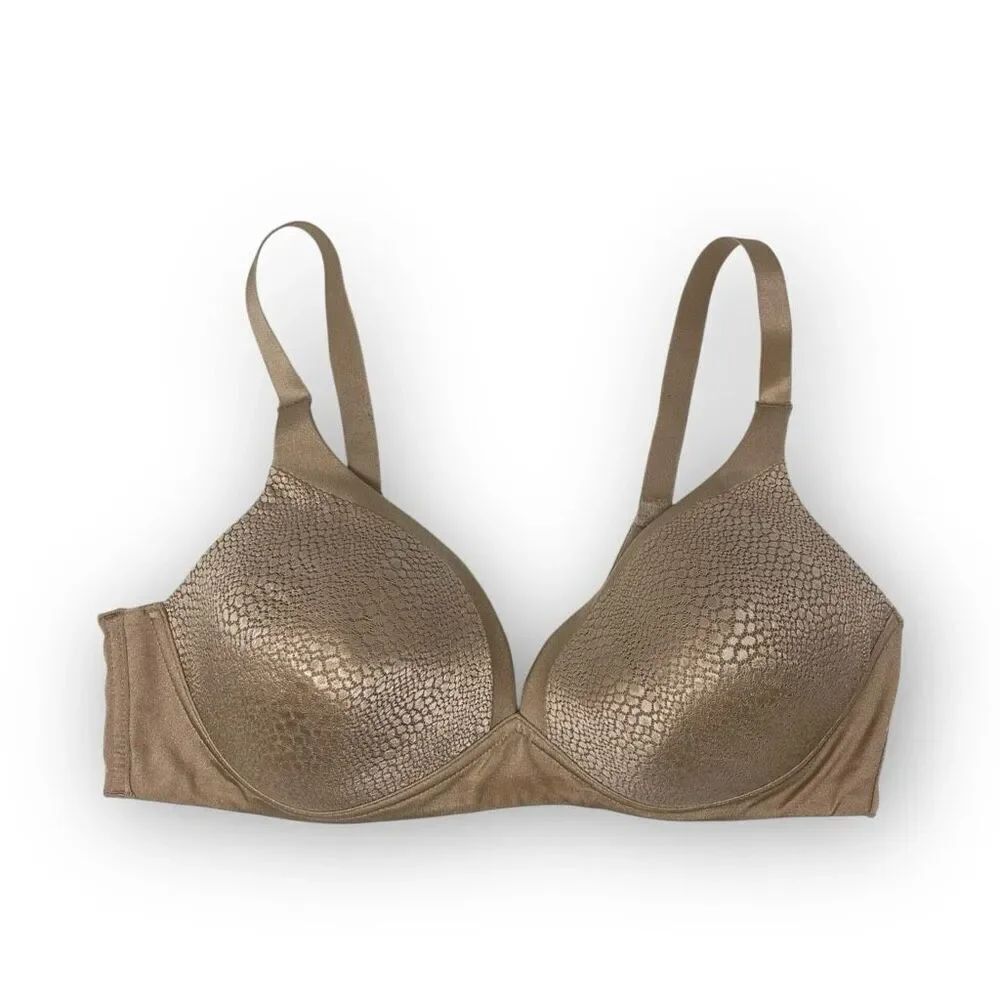 Warner's Back Smoothing Comfort Wireless Lift T-Shirt Bra Tan W4013 Size 40C